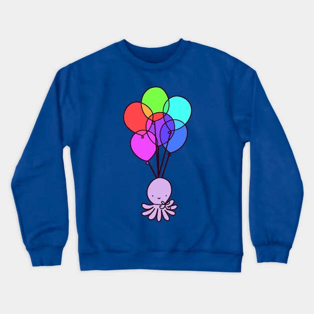 Balloon Octopus Crewneck Sweatshirt by saradaboru